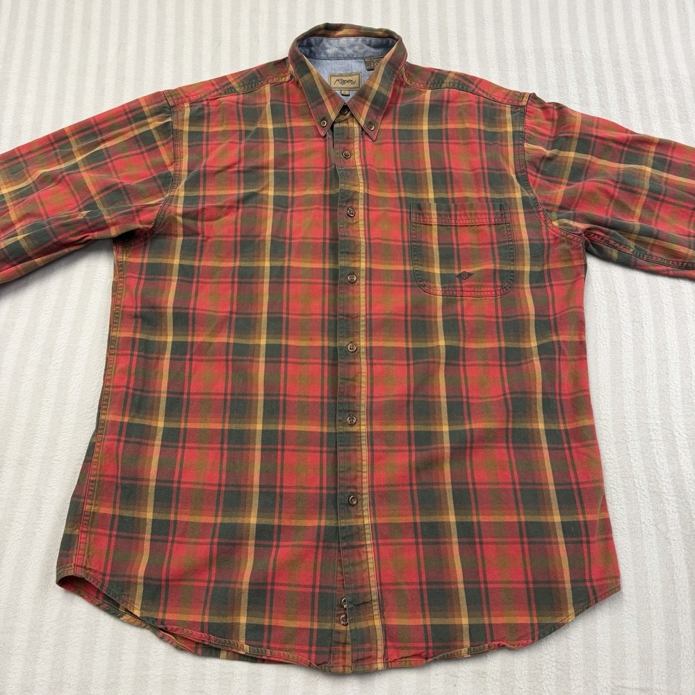 Roper Men's Size XL Button Down Long Sleeve Flannel Shirt
